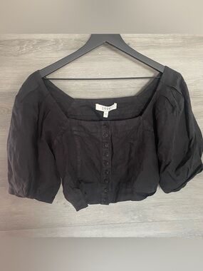 Joie Linen Blanche Puff Sleeve Blouse NWT